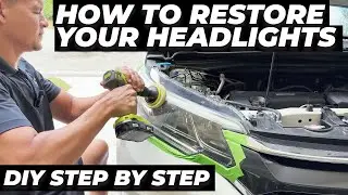 EASY Car Headlight Restoration GUIDE! Wet Sand, Polish and Protect