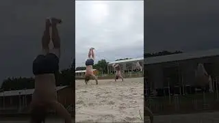 Acrobatic fun on sand #shorts #flip #acrobatics @mattrixseries @sawomirlichonczak6412