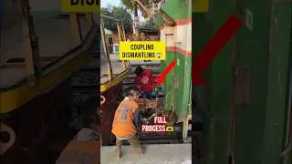 Full Dismantling Process of  Loco and Coach 😎😱🇧🇩 #Train #railway #locomotive #coupling #dismantling