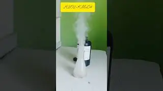 Potassium permanganate and hydrogen peroxide reaction👩&zwj;🔬#chemistry (H2O2+KMnO4)#practical