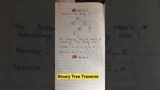 Binary Tree Traverse Postorder, Preorder | MCS 21 Data and File Structures