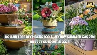 🌿 Dollar Tree DIY HACKS for a LUXURY Summer Garden Makeover! 🛠️ Budget-Friendly Outdoor Decor Ideas