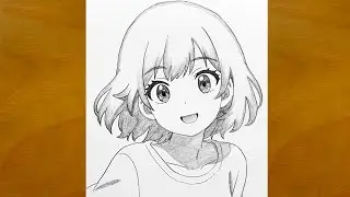 Cute Anime Girl Face Drawing || Easy Anime Sketch Tutorial || Anime Art for Beginners