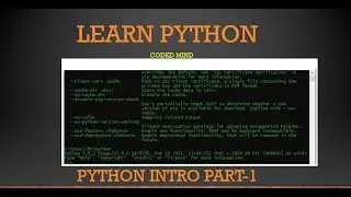 Python for Data Science intro part 1 || Full Python Series || Zero to Hero series