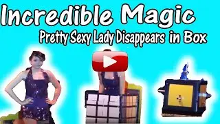 Wow!  Beautiful Pretty Sexy Lady Disappears in Magic Box in Manila Philippines