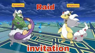 🔴Live Tornadus & mega Ampharos Raid invitation by  #raj4t5   in  #pokemon go #shortsfeed