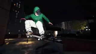 CLIP 20 ~ Late Night Session, Camera Light ON, Chatham Towers / Skateshop (skate sim)