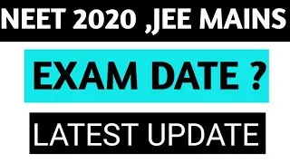 NEET 2020 exam date / All students NEW UPDATE / NEET 2020 Latest News
