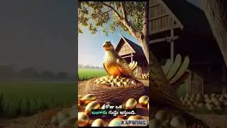 A story of famer and get bird and give gold eggs