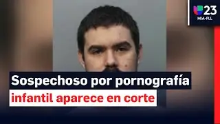 Se presenta en corte acusado de pornograf&iacute;a infantil en Miami-Dade: enfrenta 25 cargos