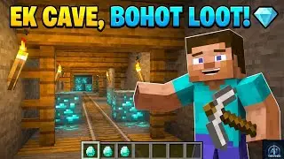 Ek Cave, Bohot Loot! 💎 Diamonds & Mineshaft | Minecraft Survival episode 10