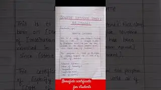 Bonafide certificate for students
