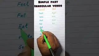 Simple Past Irregular Verbs #shortvideos #englishgrammar #sunlightacademy #viralshorts