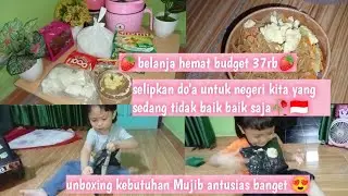 🍓belanja hemat budget 37rb⁉️selipkan do'a untuk negeri kita🥀🇮🇩|unboxing paket kebutuhan🎁