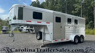 2016 Exiss 2 Horse Slant Load Trailer Tour | 4' Dressing Room & Rear Tack