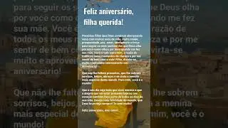 Feliz anivers&aacute;rio filha querida!