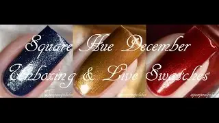 Square Hue December Box | Opening & Live Swatches