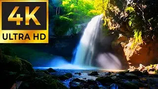 4K Forest Waterfall Natural Ambience | 4K Royalty-Free Footage