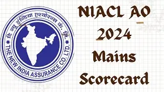 NIACL AO 2024 Mains scorecard #insuranceexams  