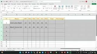 MS Excel Batch No 70 Table format Row and Column properties