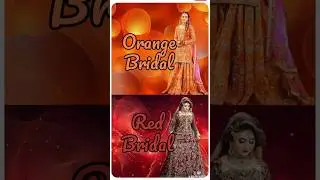 Orange Bridal🧡🆚Red Bridal&hearts;️#short video#new bridals colour#new vlog#youtube short video#viral video