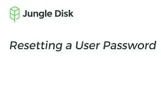 Jungle Disk Support: Resetting a User's Password