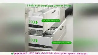 5 Pair Full Extension Drawer Slides Rails 12/14/16 Inch Drawer Slides Side Mount Drawer Rails, Cabin