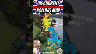 NEWEST UK ELECTION POLL MAP! #ReformUK #nigelfarage #mapping #shorts