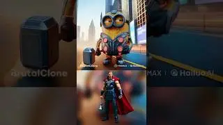 THOR BUT MINIONS EVOLUTION #thor #minions #cartoon #superhero