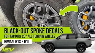 Changing Your Rivian R1T R1S Wheel Color with Black-Out Accent Vinyl Spoke Decals for Factory Wheels
