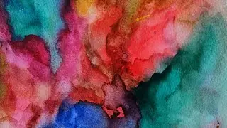 Watercolor abstract painting for beginners