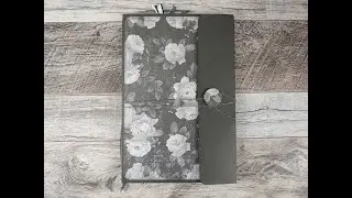 Gothic Dark Nature Botanical Floral Gray Rose Junk Journal Folio Flip Through