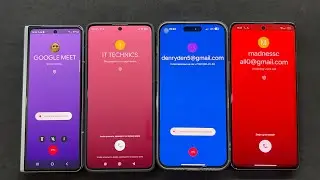 Входящий звонок Google Duo (Meet) iPhone 14pro max против z fold3 против S10E против Realmi 11pro против Poco X6