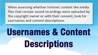Practical Module 2b: How Do I Know if Internet Content is Infringing Copyright?