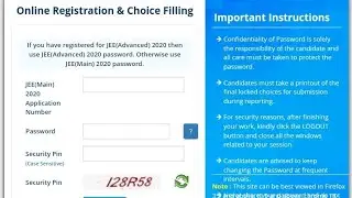 JoSAA portal for online registration and choice filling is open | Josaa | Engineering Admission
