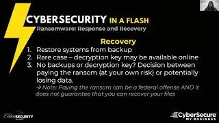How to Respond, Recover, and Prepare Against Ransomware