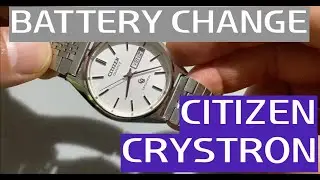 Citizen Quartz Crystron - How To Replacement Watch Battery | DIY