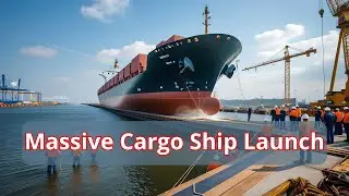 Massive Cargo Ship Launch