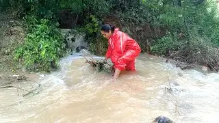 Epic Cleanup Unblocking a Flooded Culvert Full of Trash