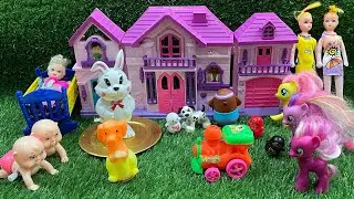 4 Minutes Satisfying with Unboxing Pink Princess House Toys Play Set Review Toys | Barbie Family