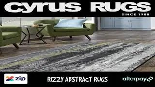 Rizzy Abstract Rugs - Grey and Silver - Cyrus Rugs Australia