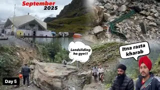 Hemkund sahib Yatra 2025 | *landslide*😰| Govindghat to Hemkund Sahib | Itna rasta kharab😱 |Day 3￼ 
