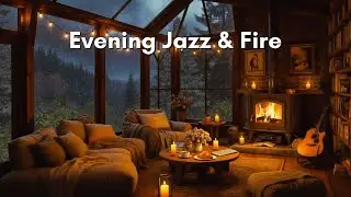 Evening Jazz by the Fireplace | Cozy Winter Cabin Ambience (30 Minutes)