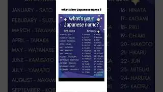 Your Japanese Name girls😅 #anime #luffy #gojo #naruto #hinata #nami #nobara #japanesenames #japan