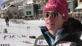 Mikaela Shiffrin after FIS super G at Copper