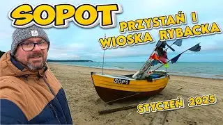 Sopot Wioska Rybacka i Plaża Sopocka po Cofce i Sztormie na Bałtyku 15 Stycznia 2025