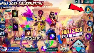 Holi Event Free Fire 2026 All Free Rewards 🔥 Holi Event Free Fire 2026 | Free Fire Esports Roadmap