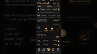 BTCs Mining Mobile App.