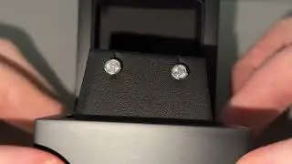 LFBJE0044(WG): Diamond Stud Earrings Bezel Set 0.50ct, 18k White Gold