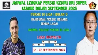 Jadwal lengkap persik Kediri bulan September 2025 
